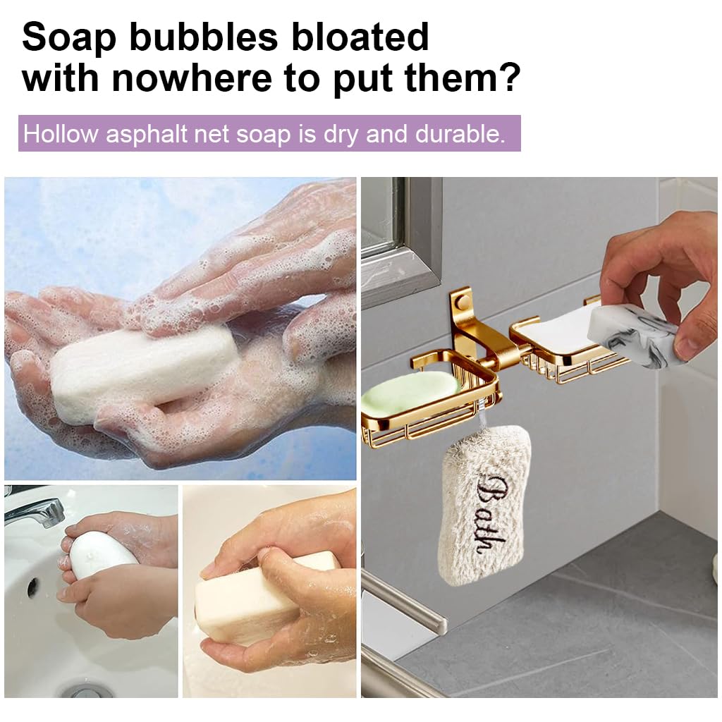 HASTHIP Double Soap Holder for Bathroom, Soap Stand for Wash Basin, Soap Dish Holder Wall Mounted, Rust Proof Metal Self Draining Soap Tray, Wall Mounted Soap Dish for Shower HASTHIP Double Soap Holder for Bathroom, Soap Stand for Wash Basin, Soap Dish Holder Wall Mounted, Rust Proof Metal Self Draining Soap Tray, Wall Mounted Soap Dish for Shower
